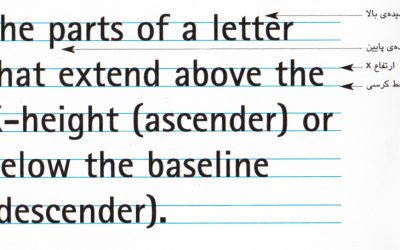 کشیده های بالا و پایینAscender & Descender